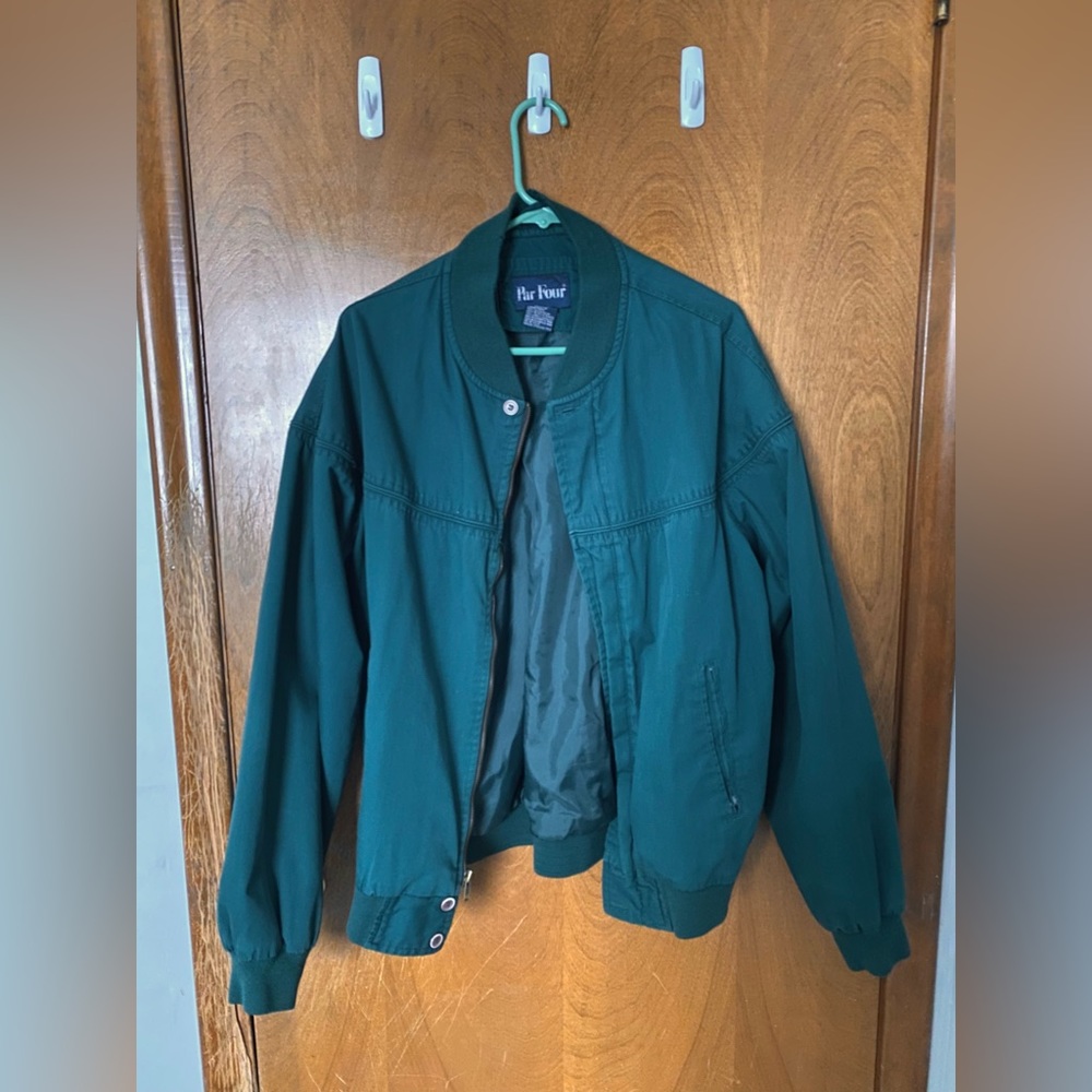 Vintage 90’s Green Par Four Lightweight Bomber Jacket Men’s Large